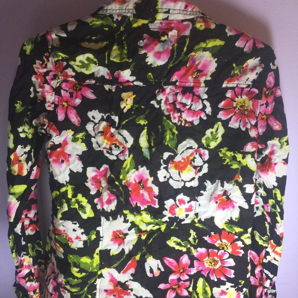Cino Boutique Beautiful Vibrant Cotton Blouse Great Fit - Picture 4 of 14